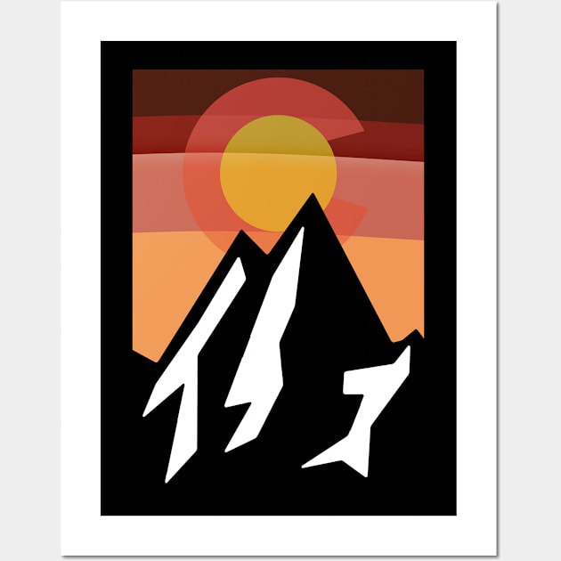 colorado rocky  mountain sunset Wall Art by pholange